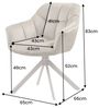 riess-ambiente Polsterstuhl PAPILLON beige/greige - Samt, Metall, mit Armlehne, drehbar, modern (Einzelartikel, 1 St), mit 180° Drehfunktion und Autoreturn – ideal für elegante Esszimmer Bild 4