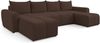 AX LIVING Ecksofas groß Ferrande 317 cm – Sofa braun mit Schlaffunktion & Struktur Bild 2