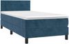 vidaXL Boxspringbett mit Matratze & LED Dunkelblau 100x200 cm Samt 3134451 Bild 3