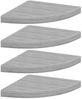 Bücherregal Wand 4 pcs, Eck-Schweberegale Betongrau 35 x 35 x 3,8 cm MDF Bild 2