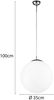 LED Pendelleuchte einflammig Glaskugel Opalweiß, Ø 35cm Bild 4