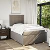 vidaXL Boxspringbett mit Matratze Taupe 120x200 cm Stoff 3293551 Bild 5