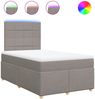 vidaXL Boxspringbett mit Matratze Taupe 120x200 cm Stoff 3293551 Bild 2