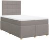 vidaXL Boxspringbett mit Matratze Taupe 120x200 cm Stoff 3293551 Bild 3