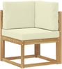 vidaXL Outdoor-Sofagarnitur mit Kissen 5 pcs Weiß und Creme 3387589 Bild 4