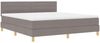 vidaXL LED Boxspringbett mit LED-Lichtleisten Taupe 180 x 200 cm Stoff 3342384 Bild 2