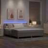 vidaXL LED Boxspringbett mit LED-Lichtleisten Taupe 180 x 200 cm Stoff 3342384 Bild 5