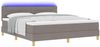 vidaXL LED Boxspringbett mit LED-Lichtleisten Taupe 180 x 200 cm Stoff 3342384 Bild 3