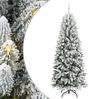 vidaXL Künstlicher Weihnachtsbaum mit 300 LEDs mit Ständer Weiß 240 cm 3396072 Bild 2