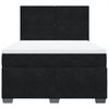 vidaXL Boxspringbett mit Matratze Schwarz 140x200 cm Samt 3290926 Bild 4