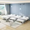 Merax Dreifaches Etagenbett mit Schubladen, Metallbettrahmen, umwandelbar in 140 x 200 Doppelbett und zwei 90 x 200 Einzelbetten, multifunktionales Metallrahmenbett, weiß Bild 3