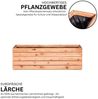 Mega-Holz Pflanzkübel Modulo aus Lärchenholz - Naturbelassener Blumenkasten für den Garten (DIY-Set), 120 x 30 x 39 cm, 140 L Fassungsvermögen Bild 3