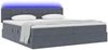 vidaXL LED-Speicherbett mit Matratze Dunkelgrau 200 x 200 cm Samt 3371536 Bild 3