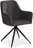 2 Stühle Esszimmer Küchenstühle Cord Grau Esszimmerstühle Drehbar Esszimmerstuhl mit Armlehne Dreh Sessel Modern Polsterstuhl Bild 3