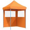 vidaXL Pop-Up Partyzelt, faltbar, Stahl / PE, orange, mit 2 Seitenteilen, 306 x 200 x 200 cm Bild 2