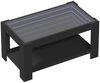 vidaXL LED-Couchtisch Schwarz 93x53x45 cm Holzwerkstoff 847554 Bild 3