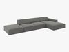 Micadoni Ecksofa Jodie 5-Sitzer Rechts Samt Bluvel Hellgrau Bild 2