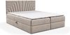 MEBLINI Boxspringbett BACALAR 180x200 cm mit Bettkasten – H4/Dunkelbeige Samt Polsterbett - Gepolstert Doppelbett mit Matratze und Topper - Polsterbett mit Stauraum - Bett mit Kopfteil – Stauraumbett Bild 2
