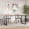 vidaXL Esstisch O-Gestell 180x90x75 cm Massivholz Kiefer und Stahl 3282678 Bild 3