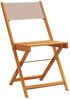 vidaXL Gartenstühle 4 Stk. Klappbar Taupe Stoff und Massivholz 3214616 Bild 3