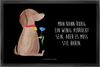 Mr. & Mrs. Panda Fußmatte Hund Blume 40 x 60 cm - Schwarz - Geschenk, ebesitzer, niedlich, Sprü, Höhe: 40 mm, Einladend Bild 4