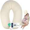 SEI Design Stillkissen Seitenschläferkissen XXL Babynest - Baby Erstausstattung Neugeborene, Schwangerschaftskissen mit Bezug, Bezug 100% Baumwolle Bild 2