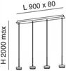 Fabas Luce 3239-49-119 LED Pendelleuchte Dunk 4-flammig messing satiniert Bild 2