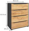 Kommode Ruben Goldkraft Eiche 48 x 101.6 cm mit Schubladen Vicco Bild 3