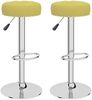 Barhocker KENTR höhenverstellbar 2er Set Grün Stoff | Barstühle drehbar Küchenhocker Thekenhocker für Küche Hausbar Bild 2