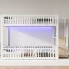 Flieks Etagenbett, Metallbett Kinderbett 140x200cm mit LED-Beleuchtung, oberem Lattenrost Bild 3