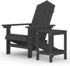 vidaXL Adirondack-Gartenstuhl mit Tisch HDPE Anthrazit 3095701 Bild 2