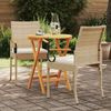 vidaXL Gartenstühle 2 pcs Beige und Cremeweiß Poly-Rattan und Akazie 42025882 Bild 3