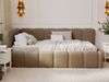GRAINGOLD Cloud One Jugendbett 90x200, Einzelbett mit Bettkasten, mit Lattenrost, Bouclé-Stoff, Links, Braun Bild 4
