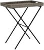 vidaXL Tabletttisch Klappbar Grau 65x40x75 cm Poly Rattan 365129 Bild 2