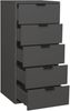Kommode Erna 51x45x108 Anthrazit matt Lack 14726 Bild 3