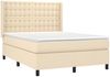 vidaXL Boxspringbett mit Matratze & LED Stoff Creme 140x200 cm, Härtegrad: H2 [3138642] Bild 4