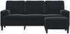 vidaXL 3-Sitzer-Sofa mit Hocker Schwarz 180 cm Samt 3278272 Bild 3