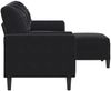 vidaXL 3-Sitzer-Sofa mit Hocker Schwarz 180 cm Samt 3278272 Bild 4