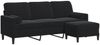 vidaXL 3-Sitzer-Sofa mit Hocker Schwarz 180 cm Samt 3278272 Bild 2