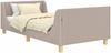 vidaXL Kinderbettgestell mit Kopfteil Hellgrau 90 x 190 cm Schafstoff 42010876 Bild 2