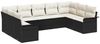 vidaXL Gartensofa-set mit Kissen Schwarz Poly-Rattan 3345517 Bild 2