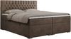 Boxspringbett mit 2 Bettkästen, Matratze und Topper - PERA - 180x200cm - Braun Velours - H4 Bild 3