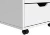 Carryhome 'JULIUS' Rollcontainer, MDF weiß schwarz, 40 x 60 x 45 cm, mit 4 Schubladen Bild 2