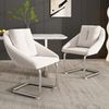Samtstuhl 2er-Set–Ergonomischer Büro-und Gamingstuhl,Komfortabler Home-Office Stuhl,Beige Samtbezug Bild 4