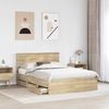 vidaXL Bettrahmen Sonoma-Eiche 160 x 200 cm Ingenieurs Holz 3407965 Bild 3