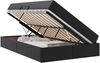 vidaXL Aufbewahrungsbett mit Matratze mit Matratze 2 pcs Schwarz Leder 3399600 Bild 2