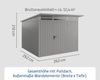 Hörmann EcoStar Euroline Gerätehaus Pultdach 262 x 262 Graualuminium 1-flg Bild 3