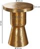 Wohnling Design Beistelltisch DELIA 43 x 59 x 43 cm Aluminium Dekotisch Orientalisch rund, gold Bild 3