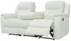 Vente-unique - Relaxsofa Leder 3-Sitzer - Elfenbeinfarben - EVASION Bild 2