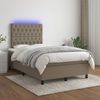 vidaXL Boxspringbett mit Matratze & LED Taupe 120x190 cm Stoff 3270222 Bild 5